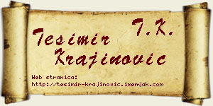 Tešimir Krajinović vizit kartica